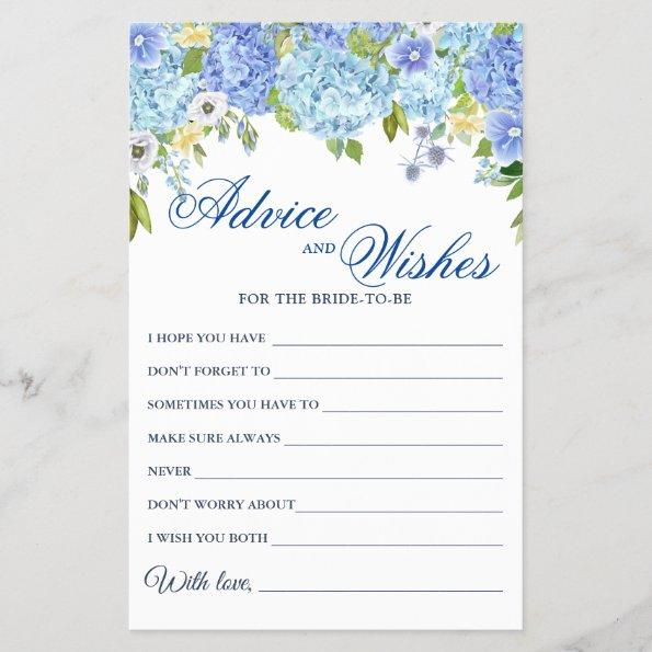 Blue Hydrangea Greenery Wishes & Advice Card