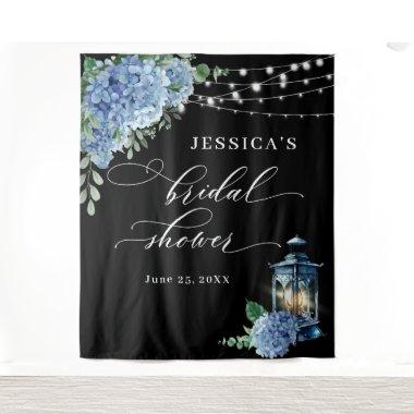 Blue Hydrangea Lantern Boho Bridal Shower Backdrop