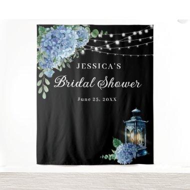 Blue Hydrangea Lantern Boho Bridal Shower Backdrop