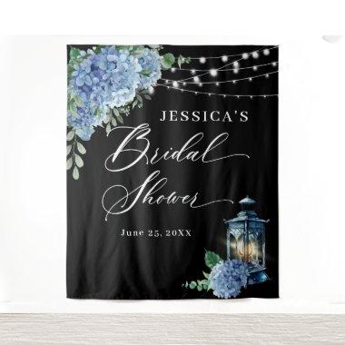 Blue Hydrangea Lantern Boho Bridal Shower Backdrop