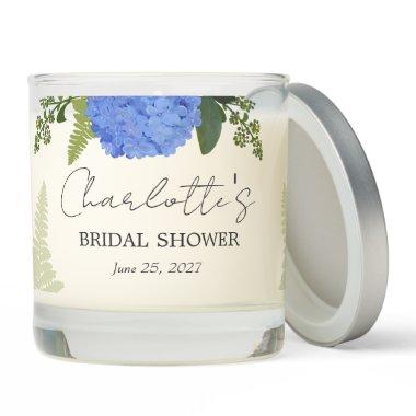 Blue Hydrangea Modern Floral  Scented Candle