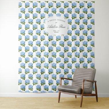 Blue Hydrangea Patterned Party Backdrop