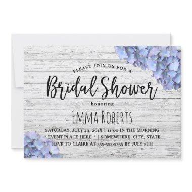 Blue Hydrangea Rustic Wedding