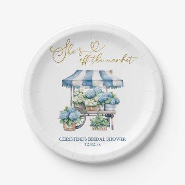 Blue Hydrangea She's off the Market  Paper Plates