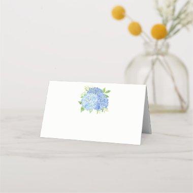 Blue Hydrangea Watercolor Floral Place Invitations