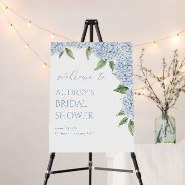 Blue Hydrangea Welcome Sign, Flower Border Foam Board