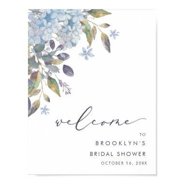 Blue Hydrangeas  Welcome Poster