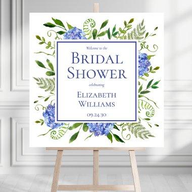 Blue Hydrangeas  Welcome Sign