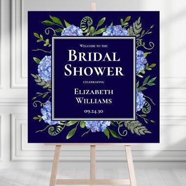 Blue Hydrangeas  Welcome Sign