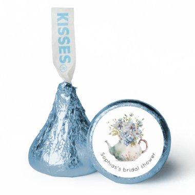 Blue Hydrangeas tea party bridal shower Hershey®'s Kisses®