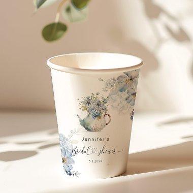 Blue Hydrangeas tea party  Paper Cups