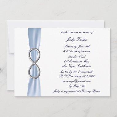 Blue Infinity Bridal Shower Invitations