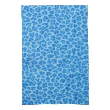 Blue Leopard Print Kitchen Towel