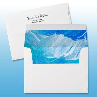 Blue Lined Envelope