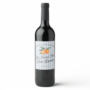 Blue Little Cutie Main Squeeze  Favor Wine Label