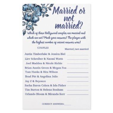 BLUE MARRIED OR NOT MARRIED SHOWER GAME  FLYER