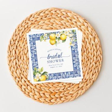 Blue Mediterranean Lemons  Napkins