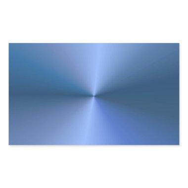 Blue Metallic Look Blank Trendy Template Elegant Rectangular Sticker