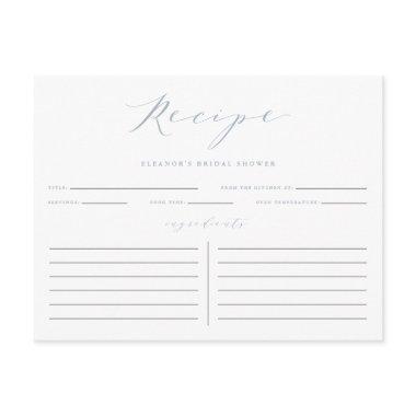 Blue Minimalist Script  Recipe