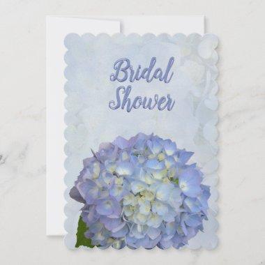 Blue Moon Hydrangea Bridal Shower Invitations