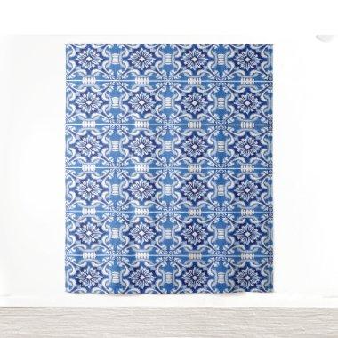 Blue Mosaic Tiles Italian  Backdrop