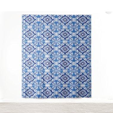 Blue Mosaic Tiles Italian Bridal Shower Backdrop