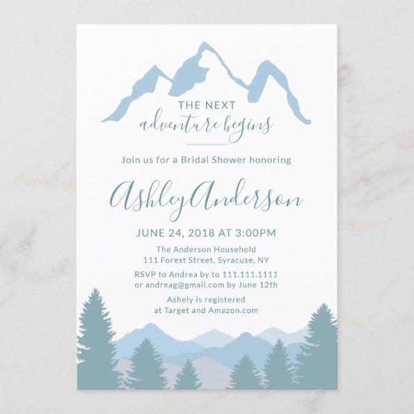 Blue Mountains Forest Bridal Shower Invitations