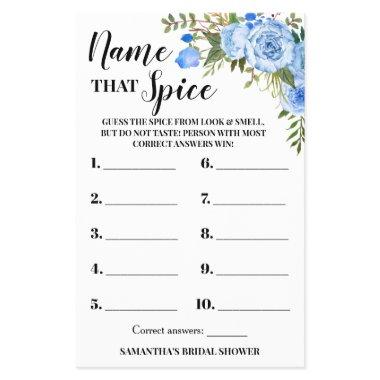 Blue Name that Spice  Game  Flyer