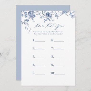 Blue Name That Spice Bridal Shower Game Invitations