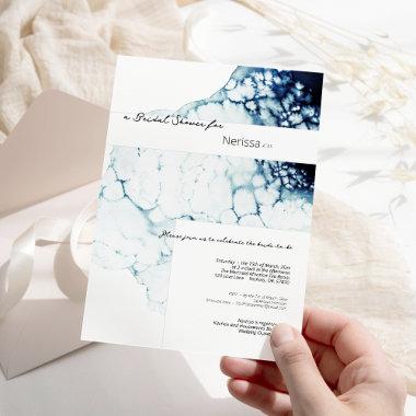 Blue Nautical Destination Bridal Shower Invitations