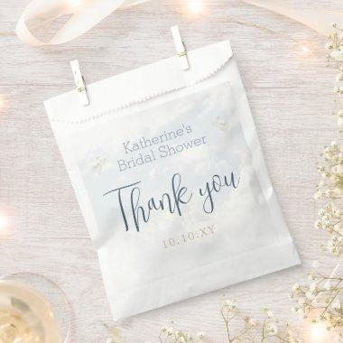 Blue On Cloud Nine Elegant Bridal Shower Thank You Favor Bag