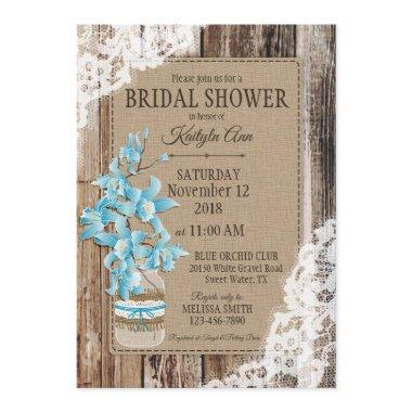 Blue Orchid Wood Lace Rustic