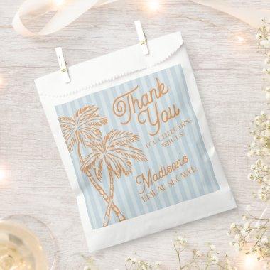 Blue Palm Spring Pastel Beach  Cookie Favor Bag