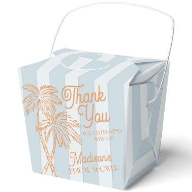 Blue Palm Spring Pastel Beach  Favor Boxes