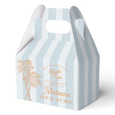 Blue Palm Spring Pastel Beach  Favor Boxes