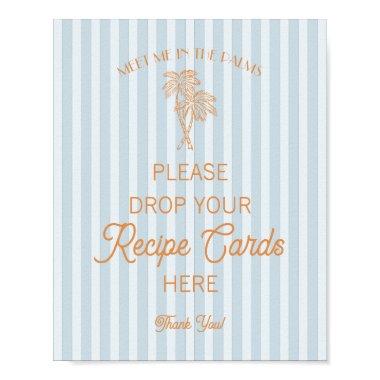 Blue Palm Springs Beach Share a Recipe Bridal Poster