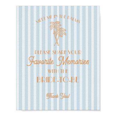 Blue Palm Springs Favorite Memories with Bride Poster