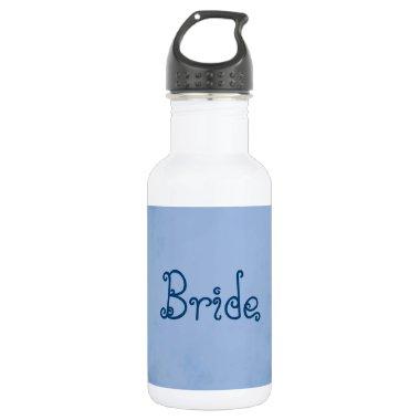 Blue Parchment Bride Stainless Steel Water Bottle
