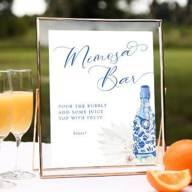 Blue Pearls and Prosecco Mimosa Bar Sign