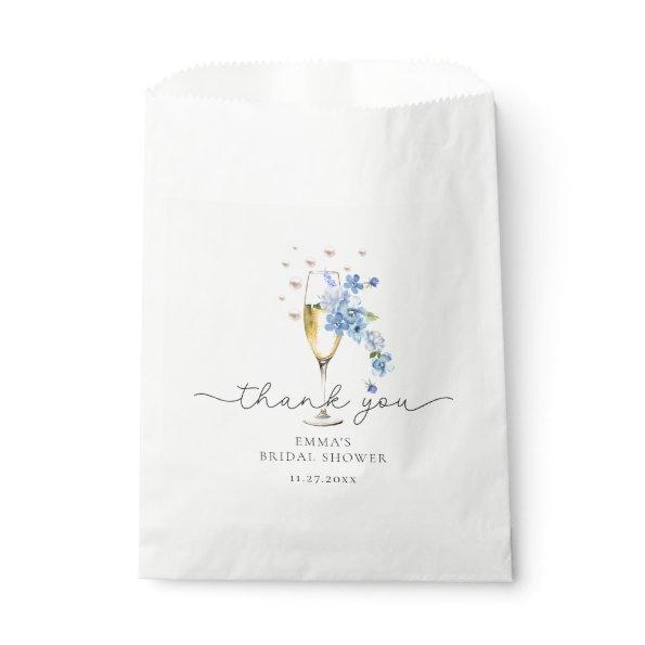 Blue Pearls & Prosecco  Thank You Favor Bag