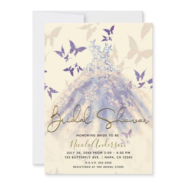 Blue Purple Butterfly Dance Dress