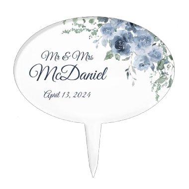 Blue Roses  Cake Toppers