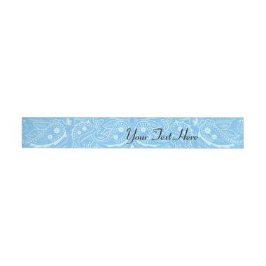 Blue Rustic Paisley Country Western Invitations Wrap Around Address Label