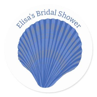 Blue Seashells CUSTOM  Classic Round Sticker