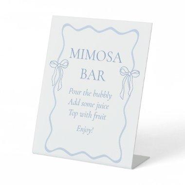 Blue Shes Tying the Knot  Mimosa Bar Pedestal Sign