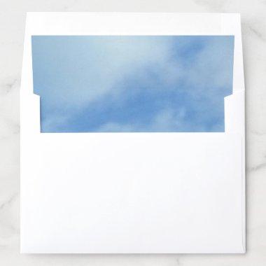 Blue Sky Clouds Elegant Nature Modern Template Envelope Liner