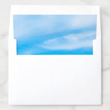 Blue Sky Clouds Nature Elegant Template Trendy Envelope Liner