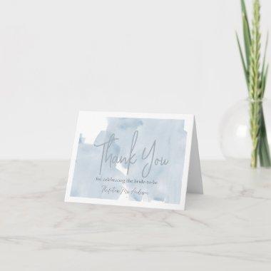 Blue Sky Watercolor Bridal Shower Thank You Invitations