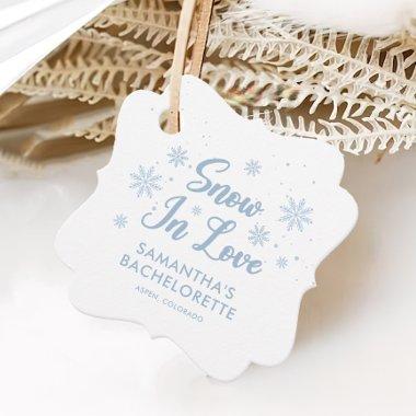 Blue Snow In Love Winter Ski Bachelorette Favor Tags