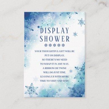Blue Snowflakes Winter Baby Shower Display Shower Enclosure Invitations